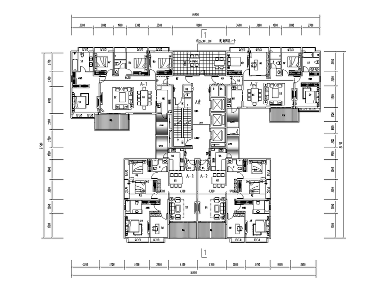 屋面层平面cad资料下载-2020年华侨城T4、T5户型图+架空层平面图