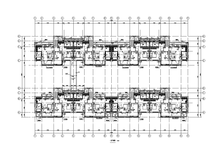 高层户型双电梯135平资料下载-[山东]雅乐居135平合院4+4户型图设计2020