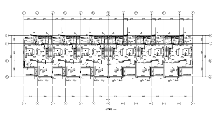 2层合院户型图资料下载-[山东]雅乐居95平合院单6户型图设计2020