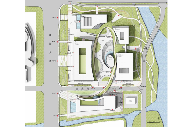 [江西]滨水国际广场政务中心科技馆建筑方案