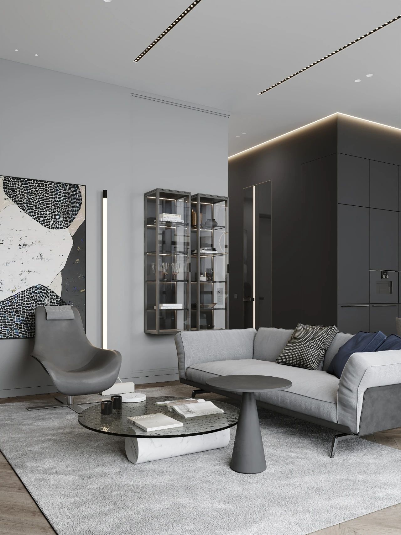 现代简奢风的住宅-de-de studio-家装住宅装修设计案例-筑龙室内设计