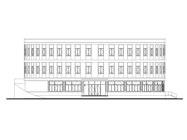 学校建筑CAD图资料下载-[贵州]学校三层食堂建筑施工图CAD2019