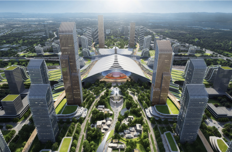 tod高铁站设计资料下载-四川TOD站城创新-立体复合综合城市设计2020