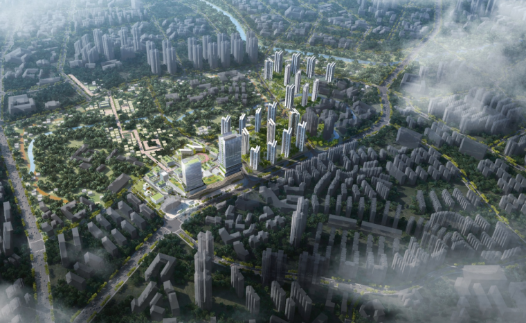 tod城市设计su资料下载-TOD一体化开放式“街区”综合体城市设计