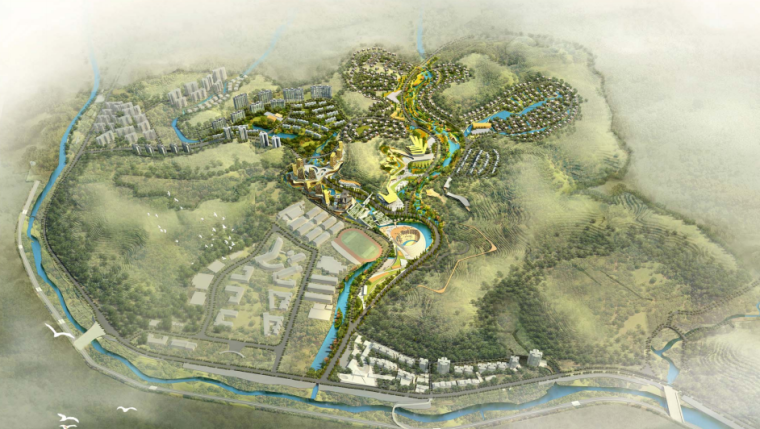 度假公园规划设计资料下载-特色湿地公园生态旅游度假区概念规划设计