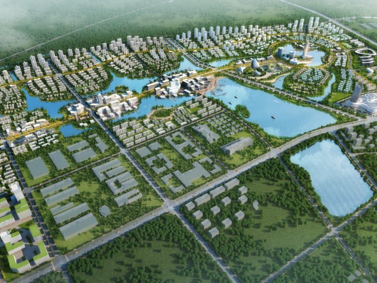海绵城市工程监理规划资料下载-现代健康科技+海绵城市规划概念设计