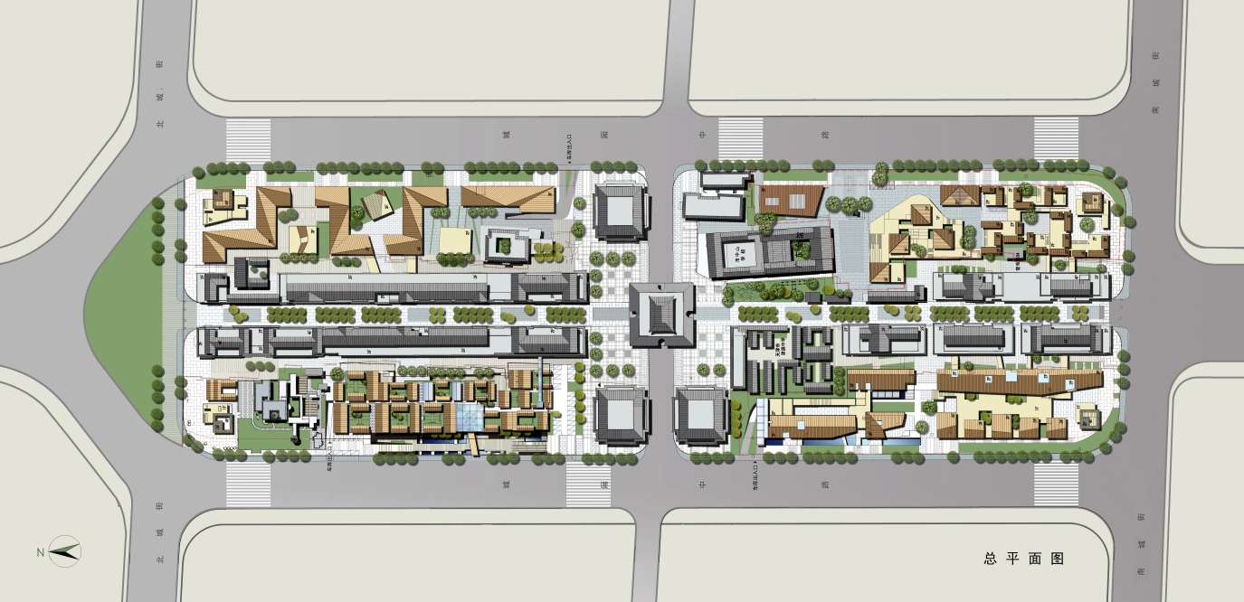 商业街区规划平面图图片