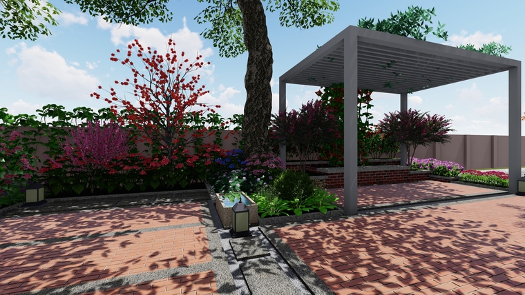 70平方米小花园设计效果图