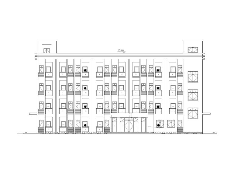 深圳厂区建筑资料下载-[贵州]厂区宿舍建筑CAD