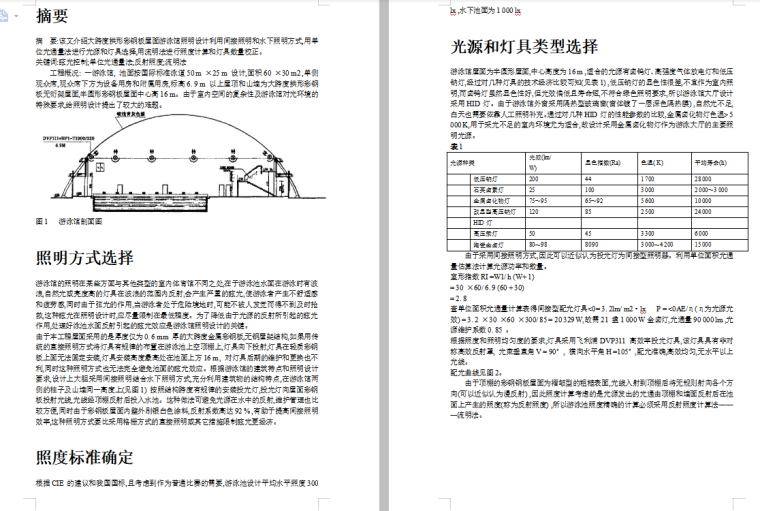 电力照明施工组织设计资料下载-游泳馆照明施工组织设计