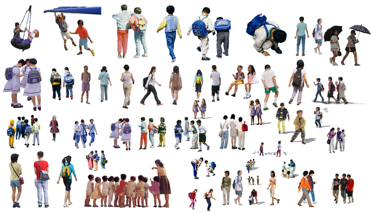 36套景观人物psd素材