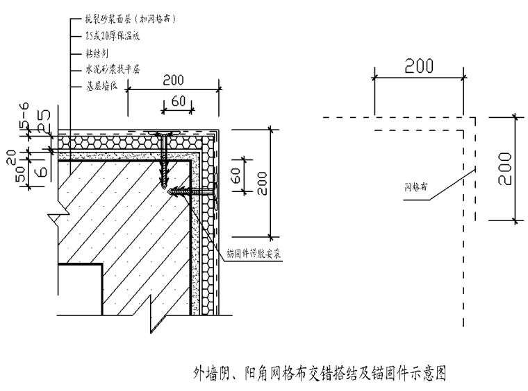 网格布交错搭接及锚固件大样.png