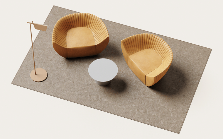 以瓦楞纸为灵感的沙发设计