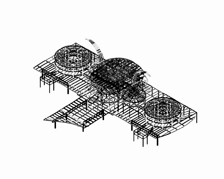 钢结构幕墙结构资料下载-钢结构场馆+屋顶幕墙结构施工图2017