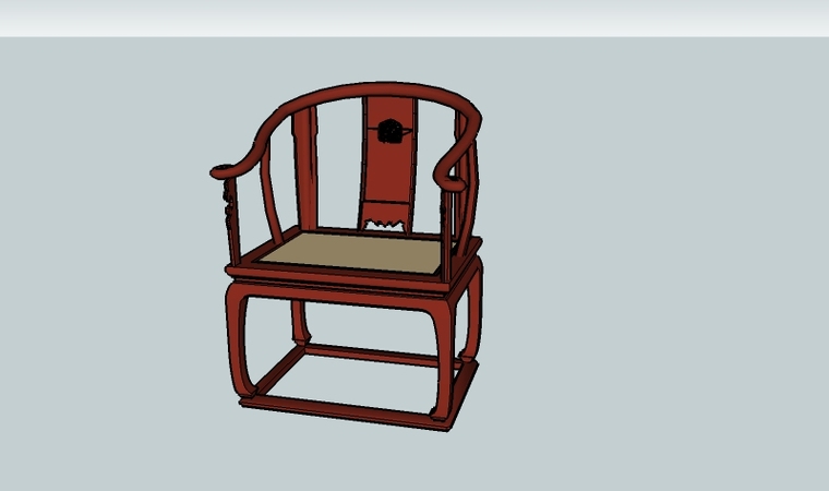 云南特色建筑su资料下载-特色中式太师椅SU模型
