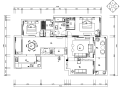 现代风格150㎡二室两厅住宅装修施工图设计