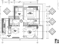 现代90㎡二室两厅住宅样板间装修施工图设计