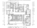 中式风格厅200㎡三室两厅住宅装修施工图