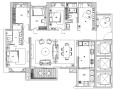 后现代-滨水住宅三居室CAD施工图+效果图