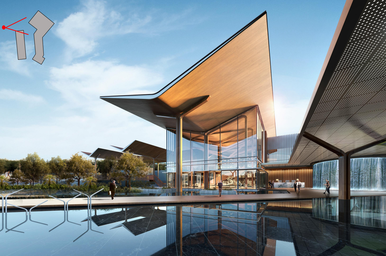 滨水住宅商业中心 邻里社区建筑方案2020