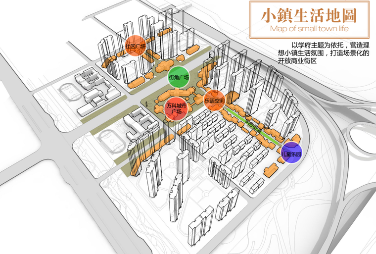 [湖北]现代开放商业街区 住宅建筑方案设计