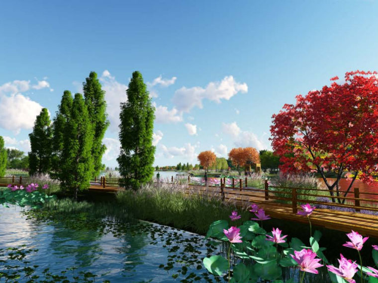 湿地公园专项施工方案资料下载-[湖北]某国家生态旅游文化湿地公园景观设计