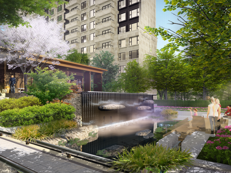 紫金轩新中式住宅施工图资料下载-新中式传统住宅景观设计文本+施工图+模型
