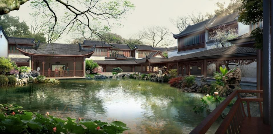 中式古典园林主题庭院景观设计文本+施工图-居住区景观-筑龙园林景观论坛