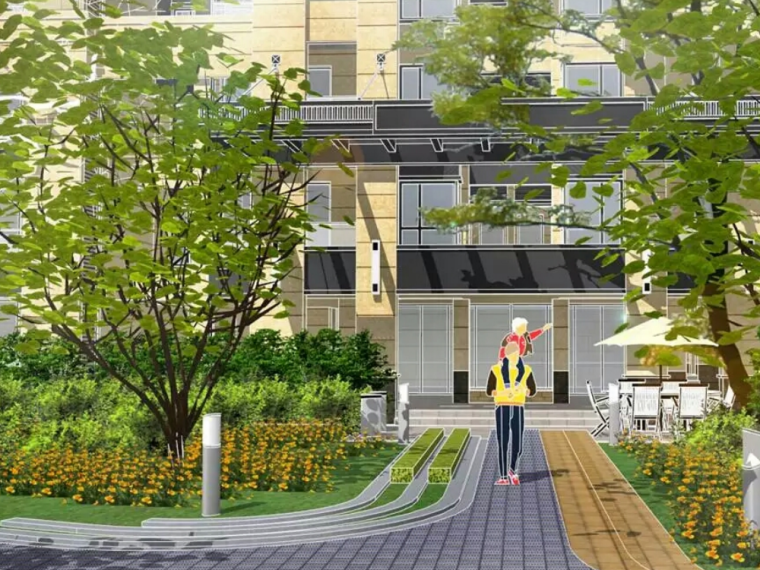 建筑高层住区模型资料下载-现代时尚休闲高层住区景观设计（文本+模型)