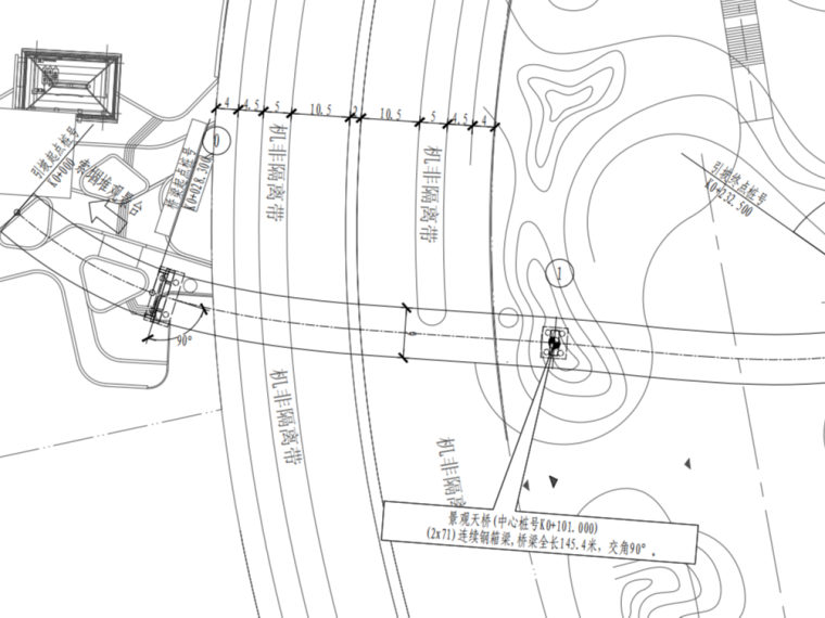 钢箱梁施工图深化资料下载-两跨连续钢箱梁公园景观天桥施工图2021