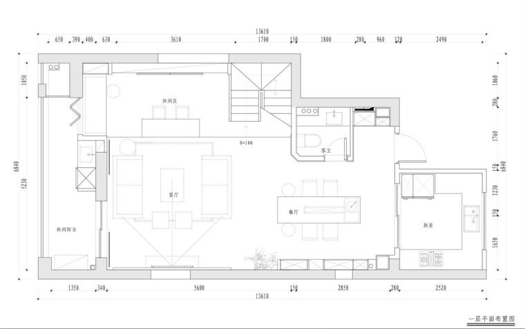 现代室内书店设计CAD资料下载-[杭州]现代复式室内设计施工图CAD+效果图