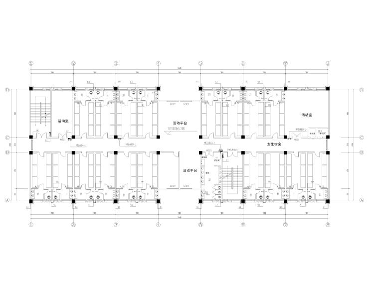 初中女生宿舍四层给排水平面图.jpg