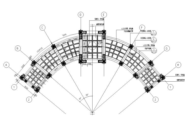 现代亭廊建筑CAD图资料下载-经典亭廊组合标准化施工图CAD+SU精细模型