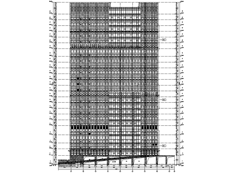 交通枢纽施工图立面资料下载-框剪结构交通枢纽幕墙工程施工图2020+108P