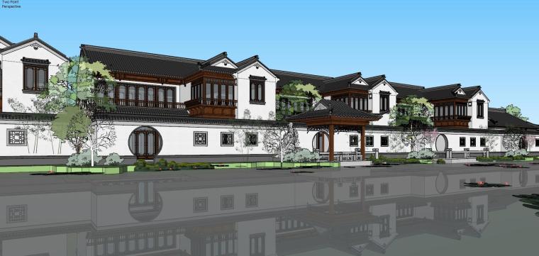 中式风格别墅+合院建筑SU模型设计 (4).jpg