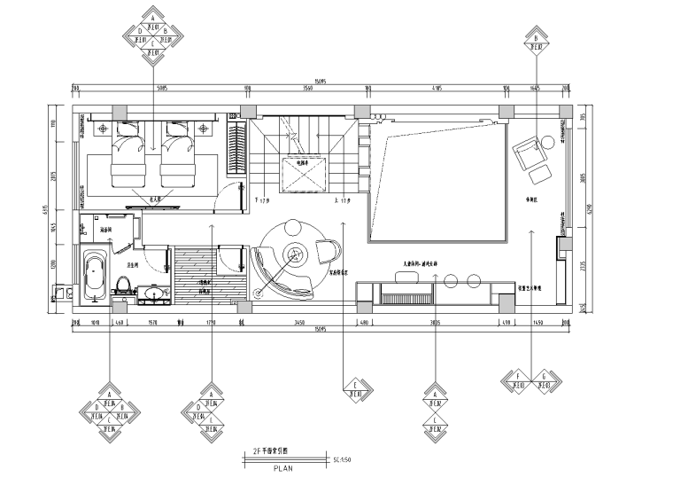 新中式别墅建筑设计施工图资料下载-[福建]新中式别墅样板房施工图设计