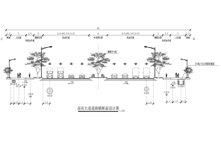 小区电力图cad资料下载-安置区市政道路电力管沟工程施工图2020+55p