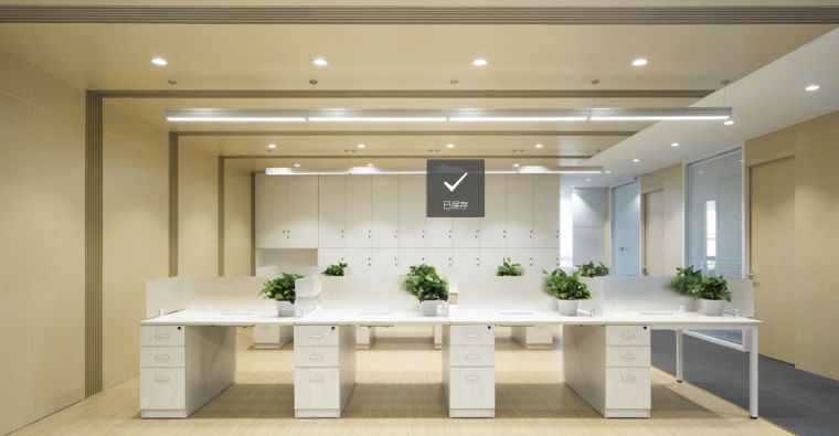 室内设计办公空间300平资料下载-现代风格保险办公空间室内设计-2018