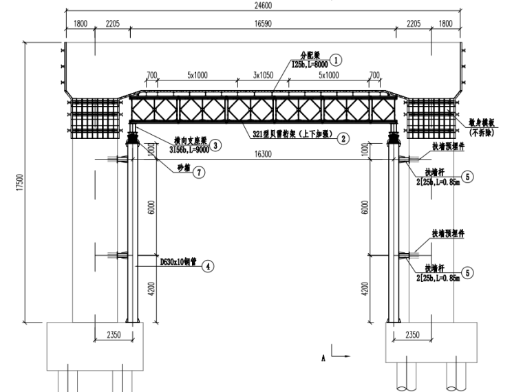 地埋式燃气管道资料下载-新建铁路特大桥门式墩支架设计施工图2019