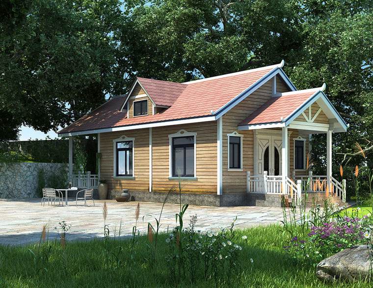 [分享]木屋 木结构别墅设计案例效果图