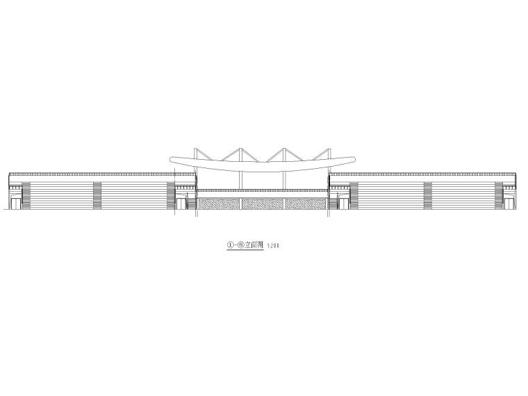 学校看台罩棚cad资料下载-[贵州]足球场看台施工图CAD