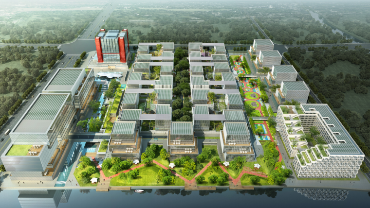 农业生态园区设计资料下载-[上海]特色高标准智慧生态园区建筑方案设计