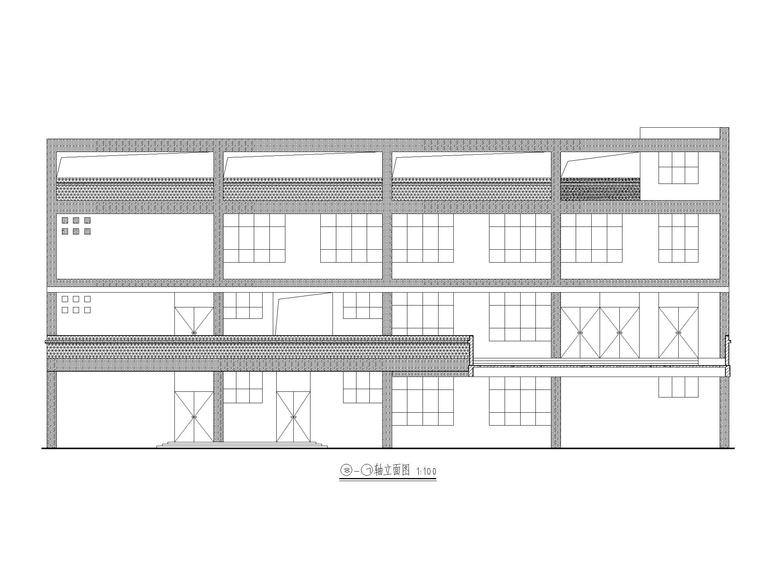 中学食堂施工图cad资料下载-[贵州]多层中学食堂建筑施工图CAD2017