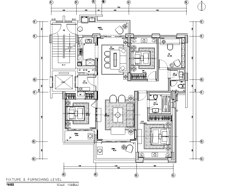精装施工平面布置图资料下载-[广东]现代三房二厅样板房精装施工图+摄影