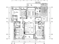 [广东]现代四房二厅样板房精装施工图+摄影