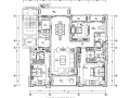 [广东]现代中式四居室样板房室内精装施工图