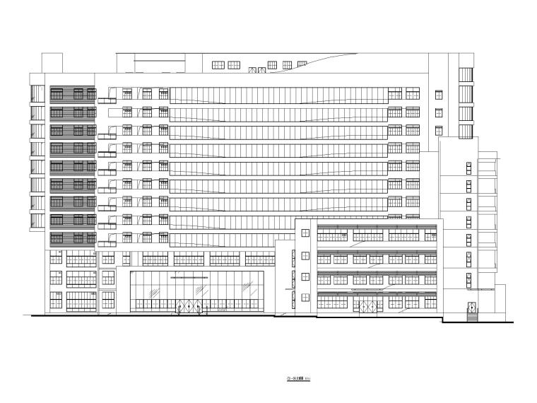 医院绿地景观CAD图资料下载-[重庆]高层医院门诊楼景观+水暖电施工图CAD