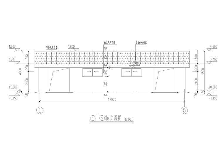 [贵州]中式中学公共厕所施工图CAD_5