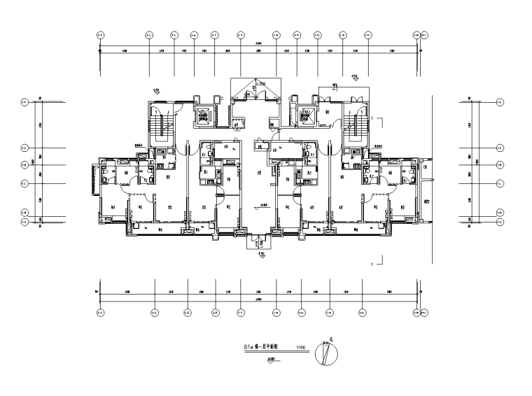 现代典雅住宅施工图资料下载-福建高层住宅现代典雅风立面分缝图2020