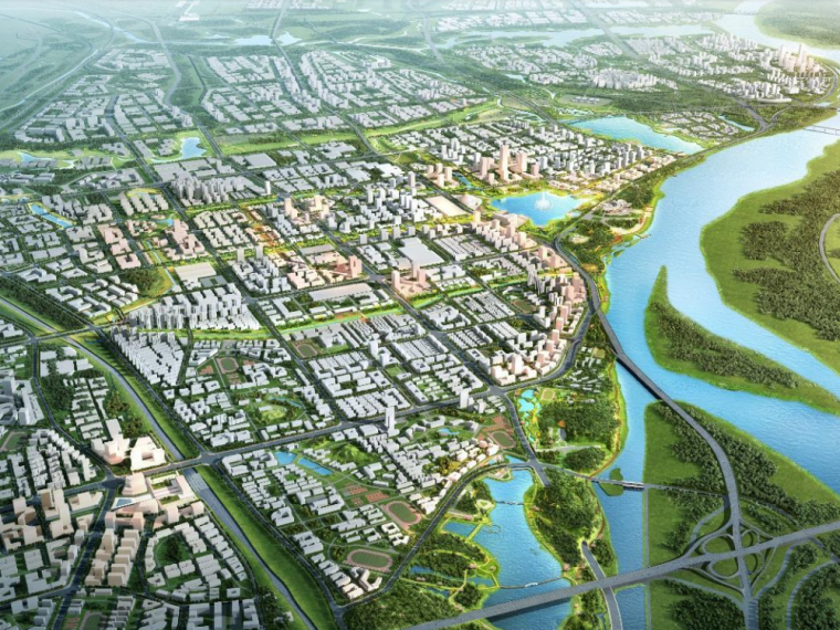 城市中央活力区设计资料下载-[江西]滨湖片区活力生态城市更新设计方案